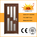 Porte d&#39;intérieur en verre PVC MDF (SC-P081)